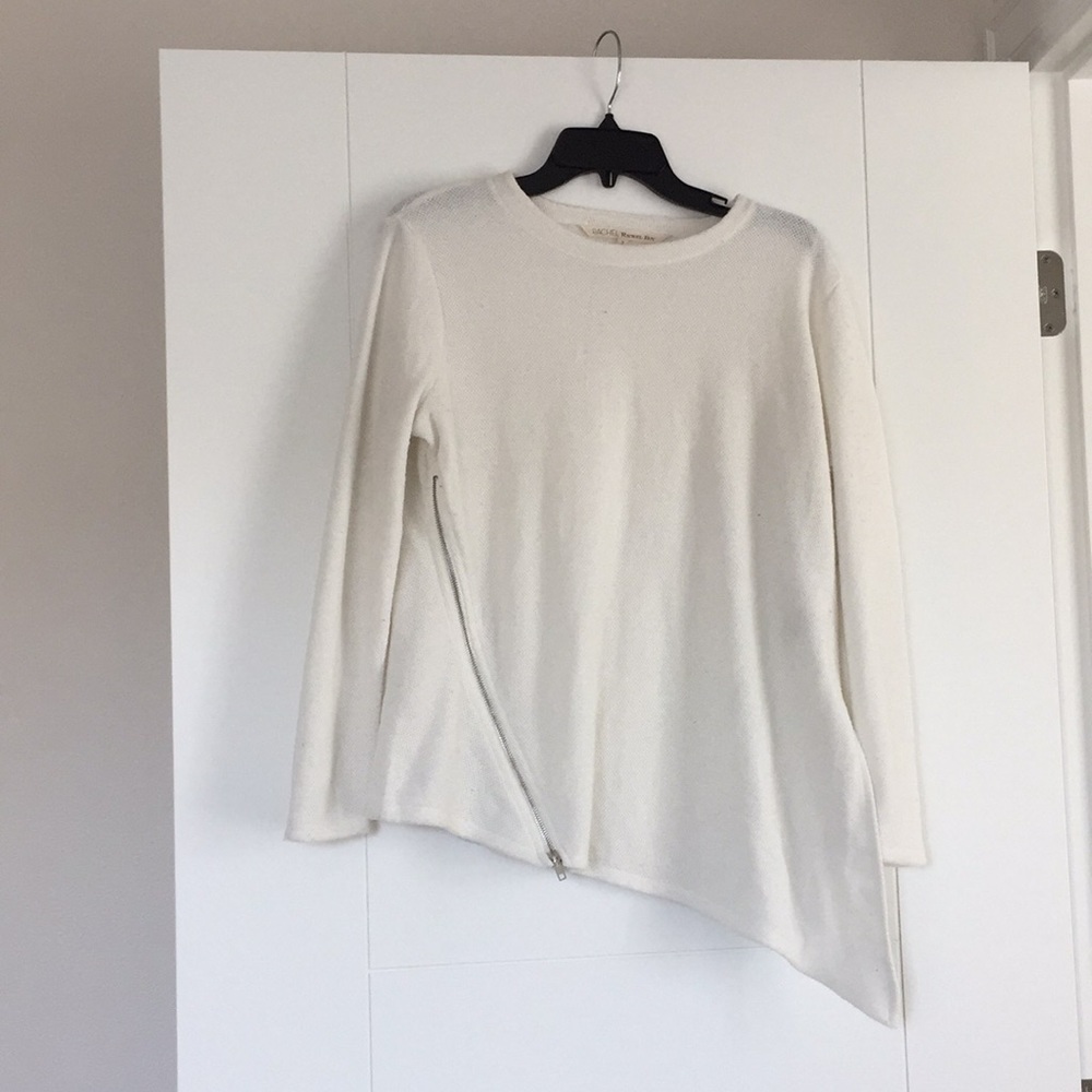RACHEL Rachel Roy White Asymmetric Sweater